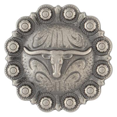 Weaver Leather Round Longhorn Berry Concho 1 1/2"