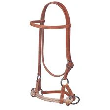 Weaver Harness Leather Side Pull, Double Rope