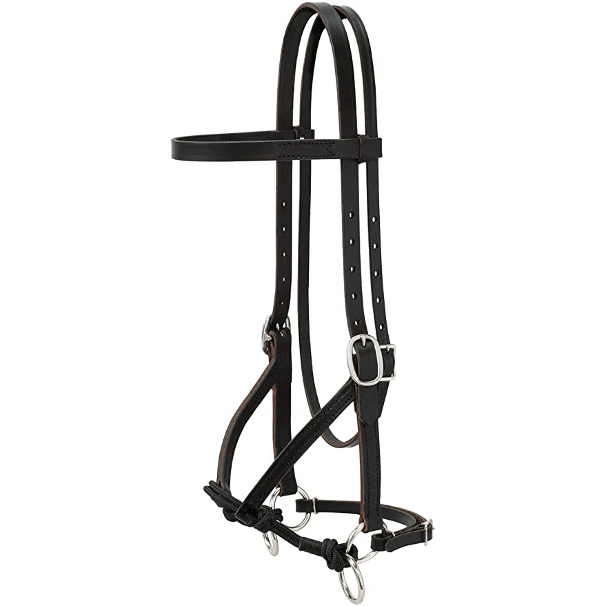 Weaver Leather J Dunn Oiled Bitless Bridle Horse
