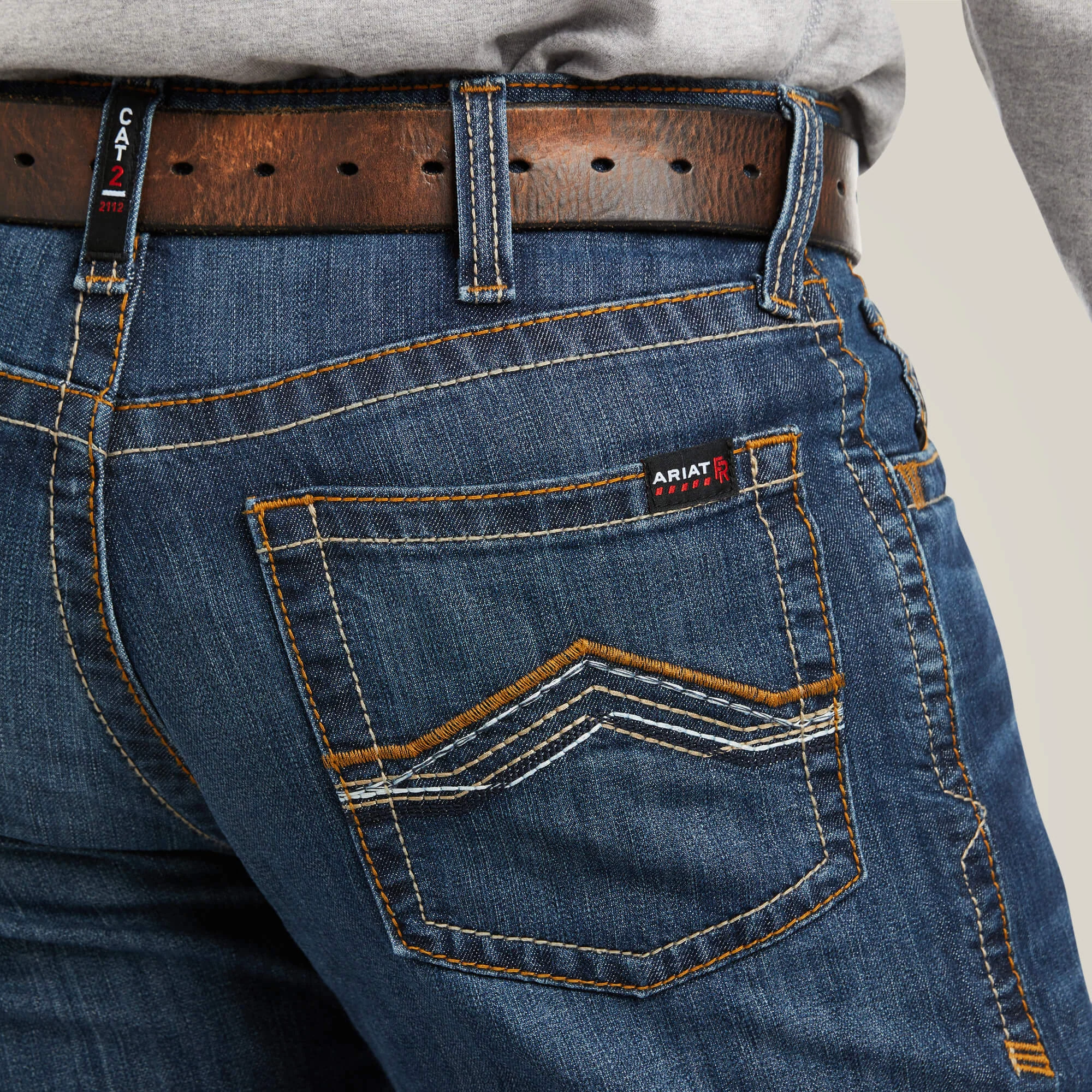 Ariat Men's Fire Resistant M4 Relaxed Stretch DuraLight Jett Boot Cut Jeans - Airway - Image 4