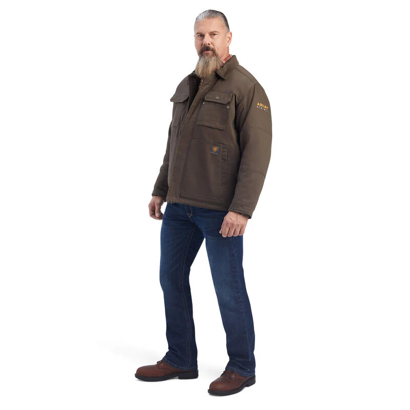 **Ariat Mens Rebar Duracanvas Sherpa Lined Coat - Image 3