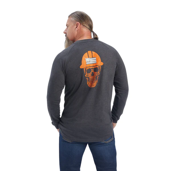 Ariat Mens Rebar Cotton Strong LS T-Shirt - Image 2