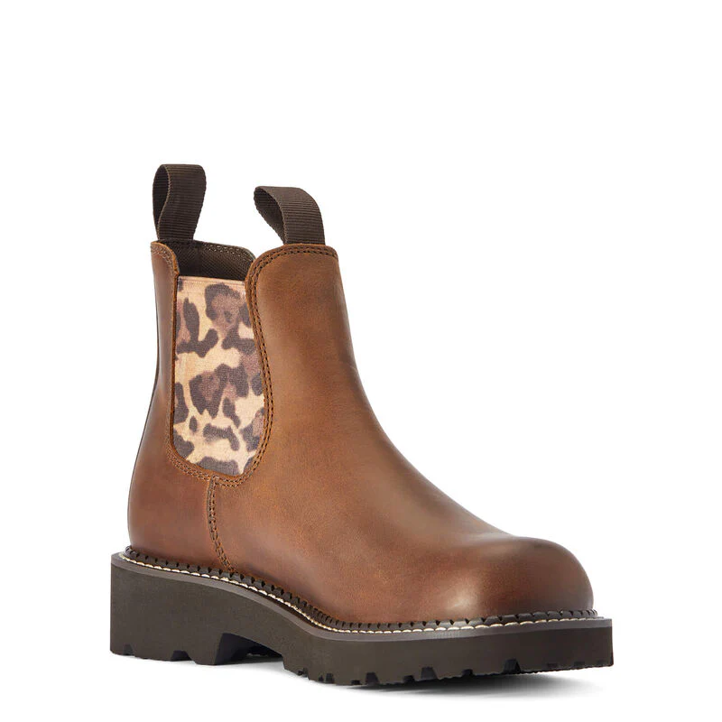 Ariat Women's Fatbaby Twin Gore Western Boots - Distressed Tan/Cheetah - Image 2