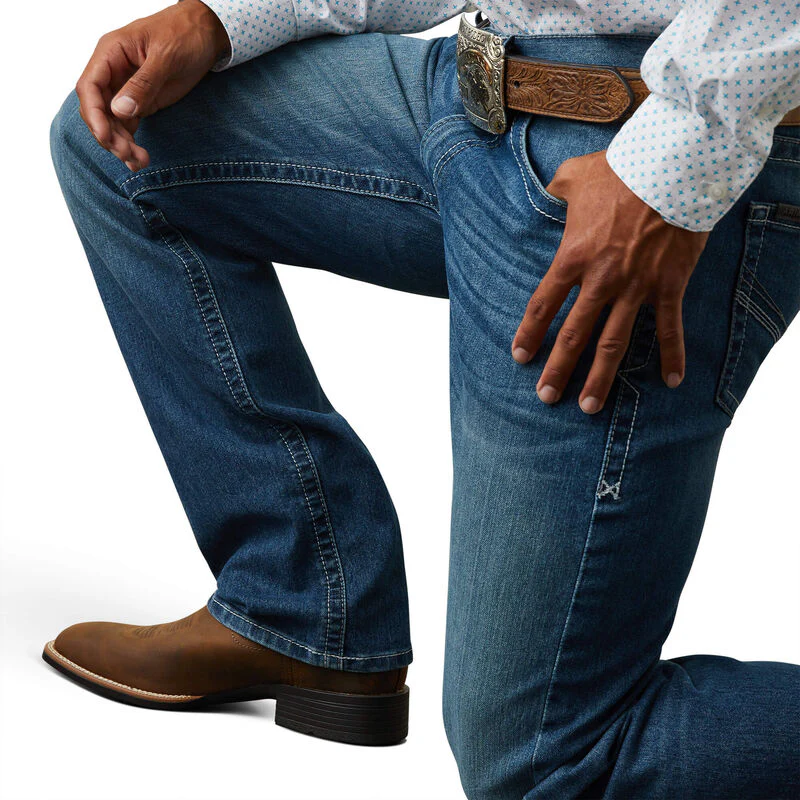 **Ariat Mens M5 Straight Devon Straight Jeans - Bayou - Image 4
