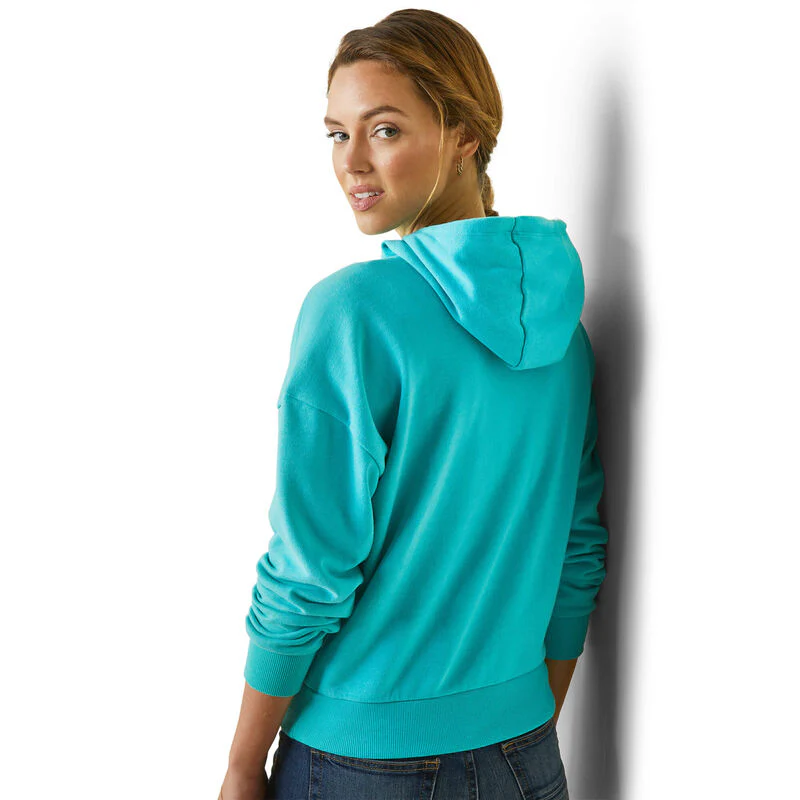 Ariat Women's Just Hoodie - Heather Pool Blue - Image 2