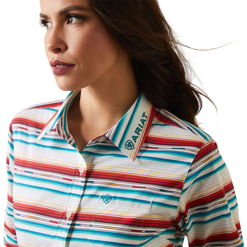 Ariat Women's Team Kirby Stretch Shirt - Rosa Serape - Image 4