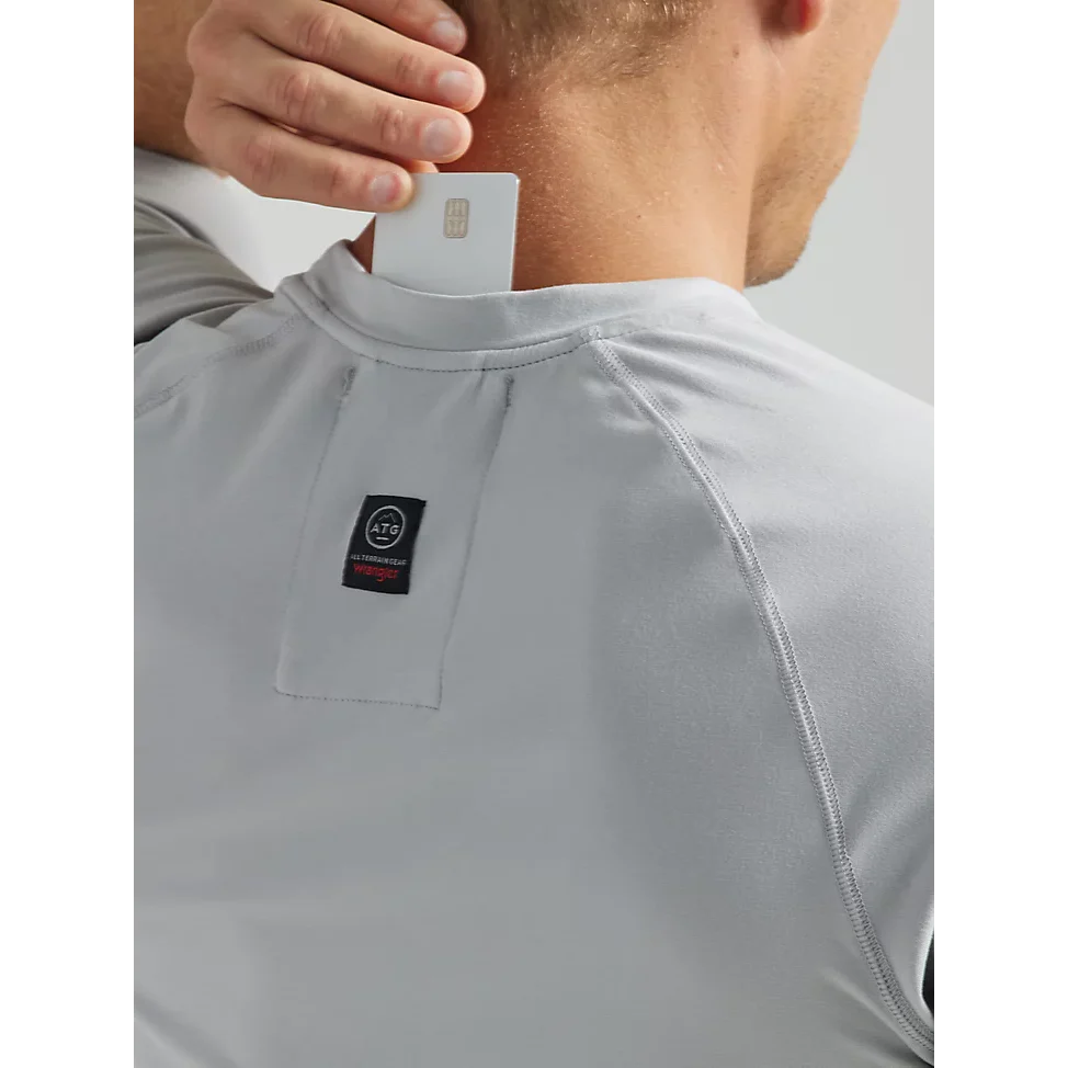 ATG by Wrangler Mens Performance Knit Shirt - Harbor Mist - Image 3