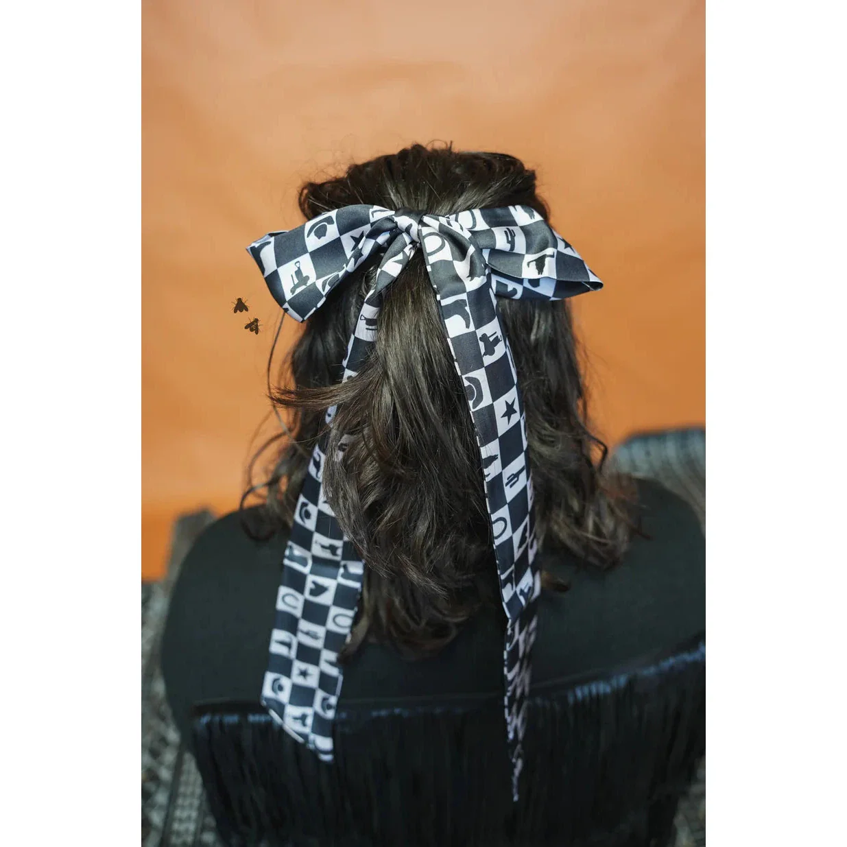2 Fly Twilly Tilly Scarve - Check This - Black/White - Image 2