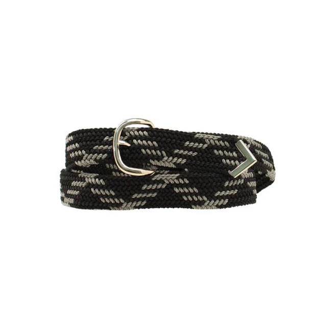 Nocona Braided Belt - Black/Grey