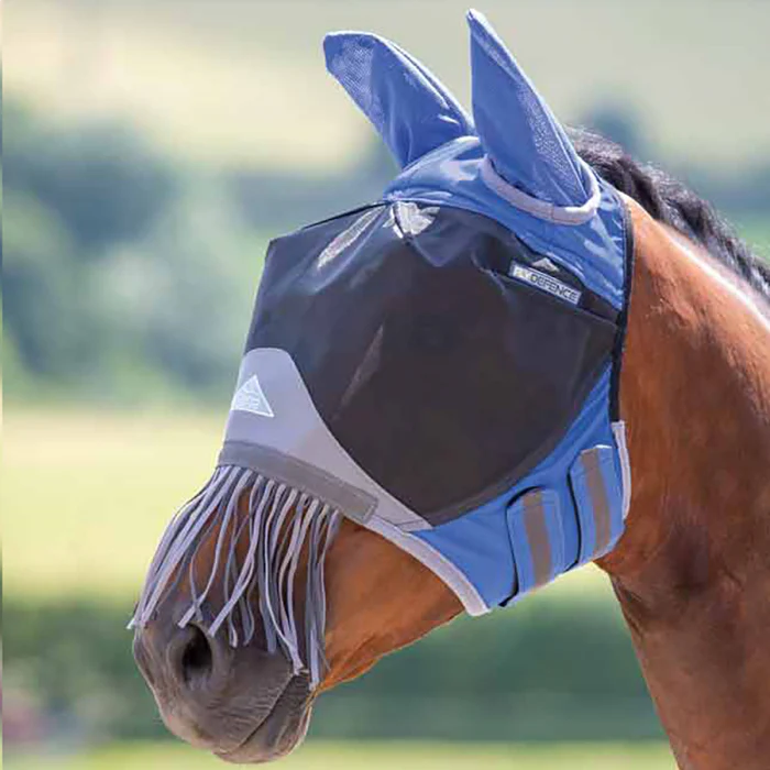 Shires Deluxe Fly Mask w/Nose Fringe - Image 3