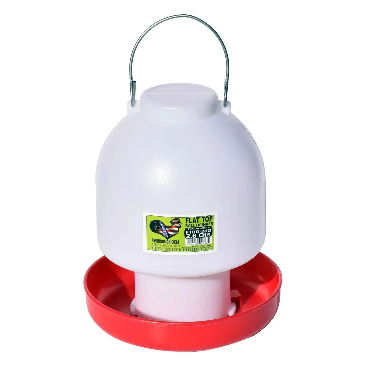 TuffStuff Poultry Flat Top Ball Drinker - 2.6qts