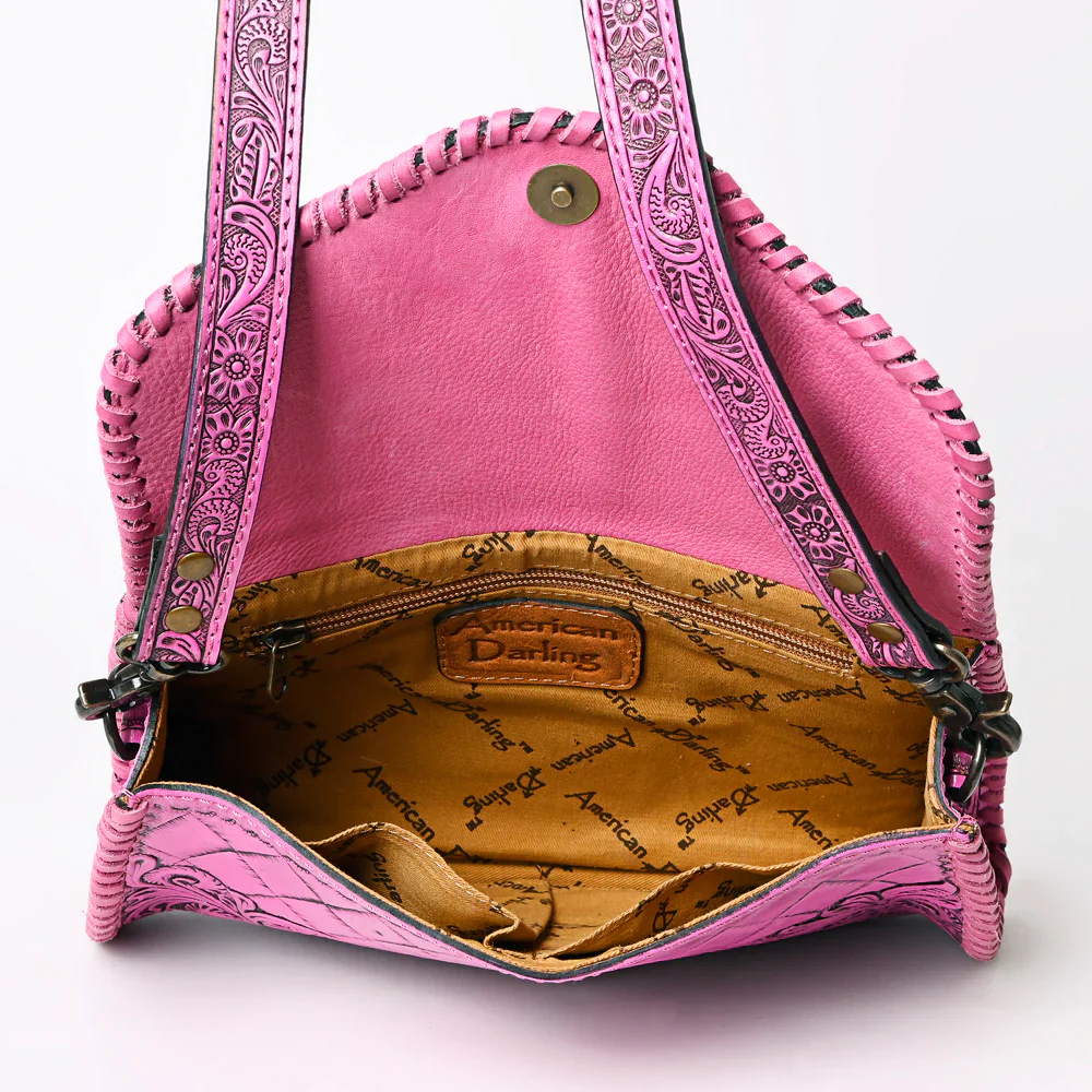 American Darling Leather Purse - Fuschia - Image 3
