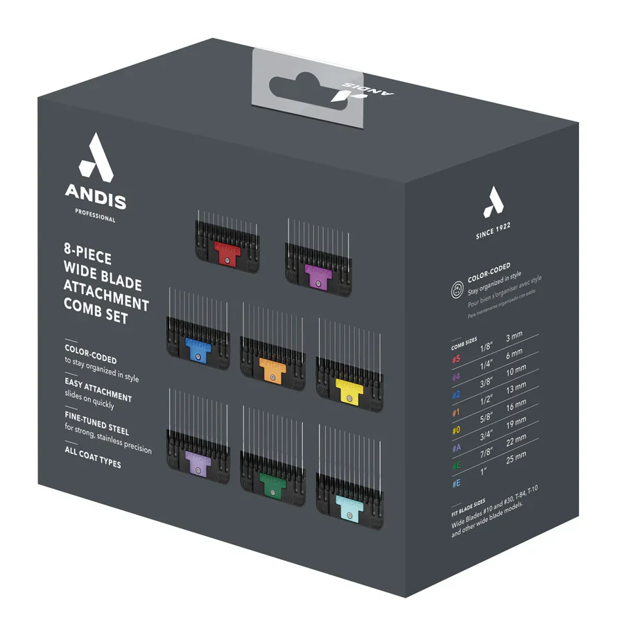 Andis 8 Piece Wide Clipper Guard Set - Image 2