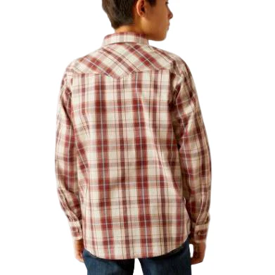 Ariat Boy's Hendricks Retro Long Sleeve Shirt - Off White - Image 2