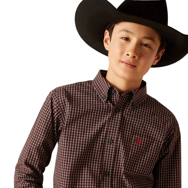 Ariat Boy's Pro Series Paddy Classic Fit Shirt - Black - Image 4