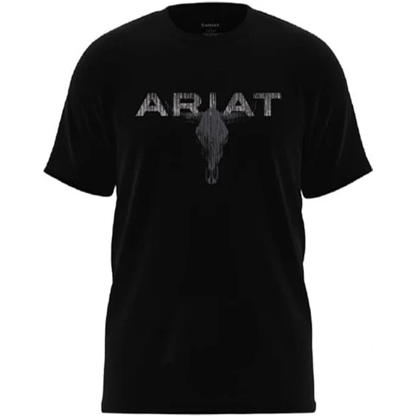 Ariat Boys Streak Skull SS T-Shirt - Black