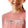 Ariat Girl's Mini Cow Squad T-Shirt - Dusty Rose - Image 3