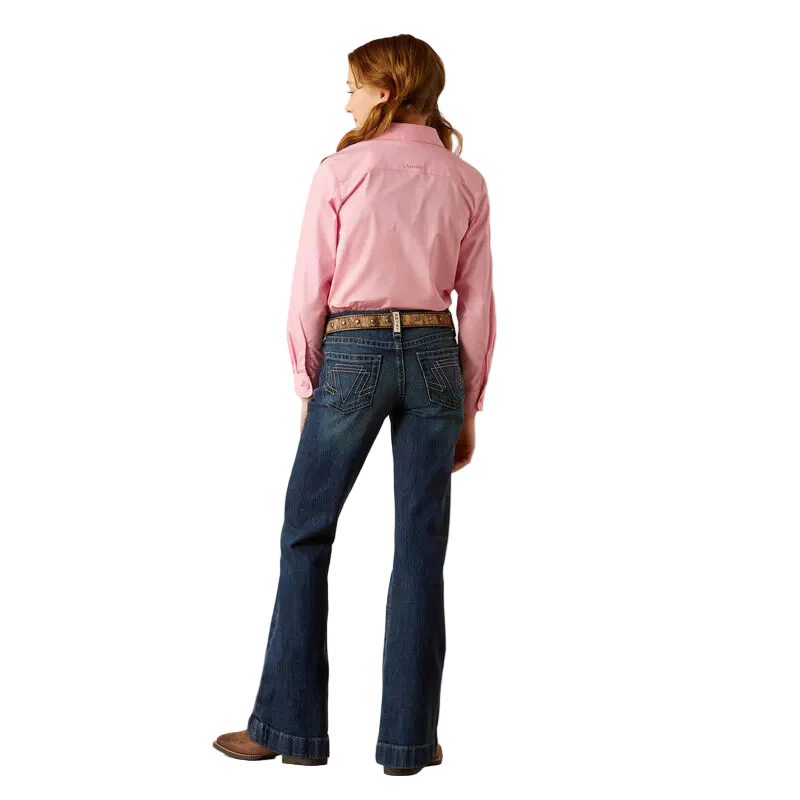 Ariat Girl's Elsie Trouser Jeans - Pacific - Image 2