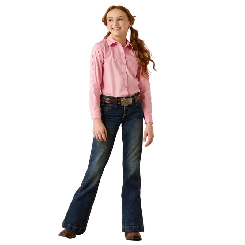 Ariat Girl's Elsie Trouser Jeans - Pacific - Image 3