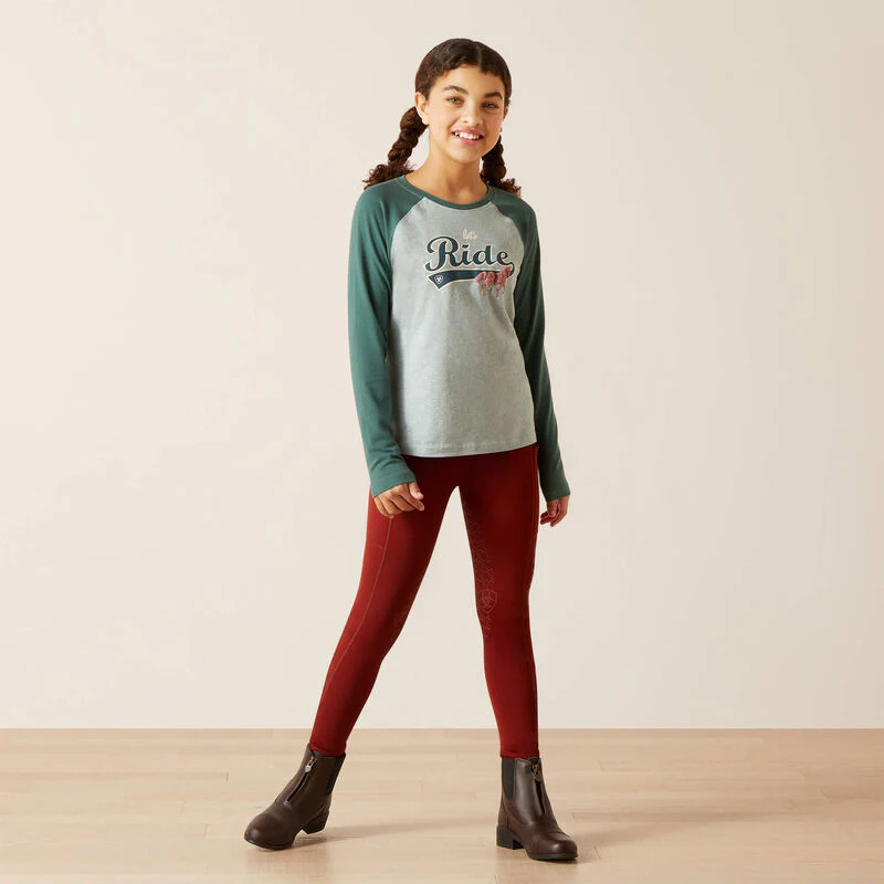Ariat Girl's Let's Ride T-Shirt - Arctic - Image 4