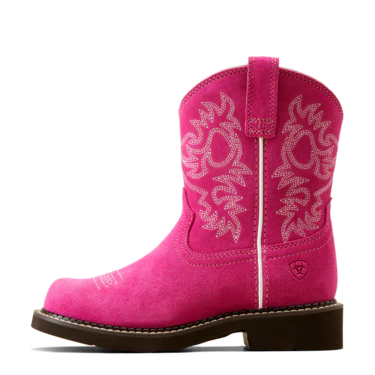 Ariat Girls Youth Fatbaby Heritage Western Boots - Hottest Pink - Image 3