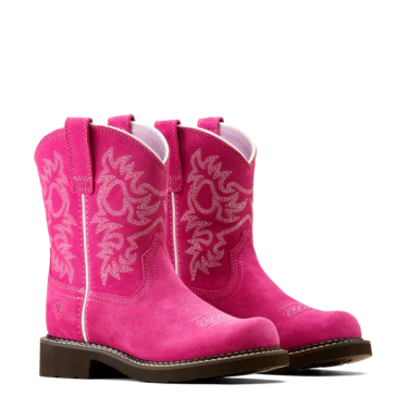 Ariat Girls Youth Fatbaby Heritage Western Boots - Hottest Pink - Image 7