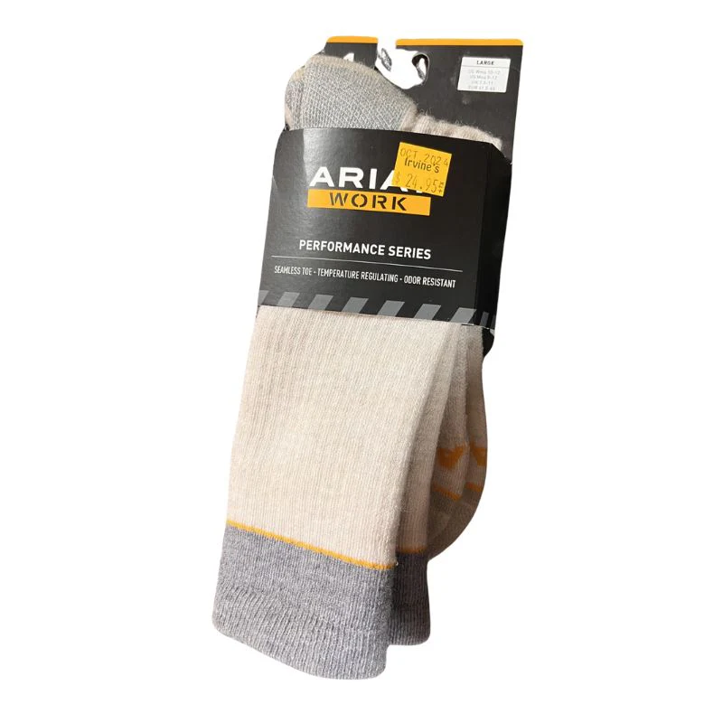 Ariat Lightweight Merino Wool Work Crew Socks - Image 2