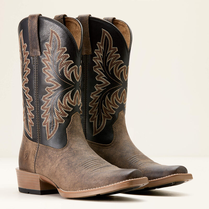 Ariat Men's Renegade Cowboy Boot - Stone & Black - Image 7