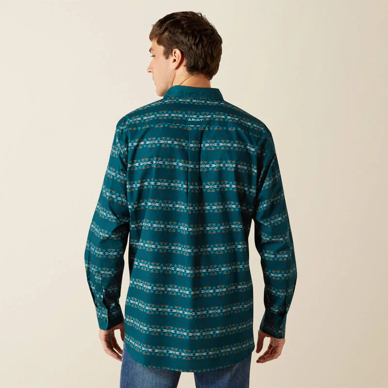 Ariat Men's Brando Classic Long Sleeve Fit Shirt - Teal - Image 2