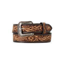 3D Men's Calf Hair Cut Out Belt- Brown