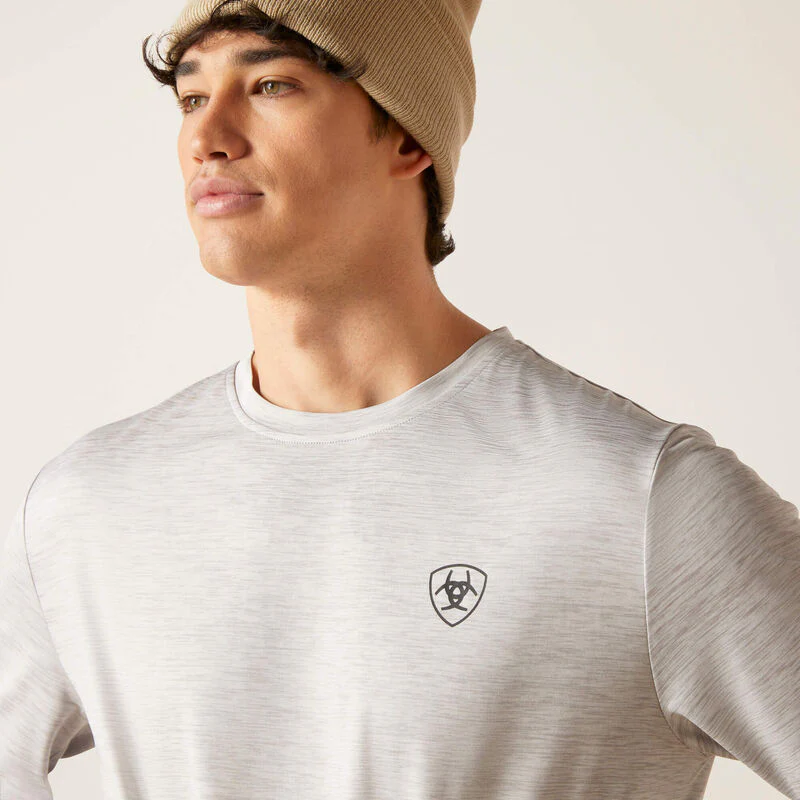 Ariat Men's Charger Camo Corps Long Sleeve T-Shirt - Grey - Image 5