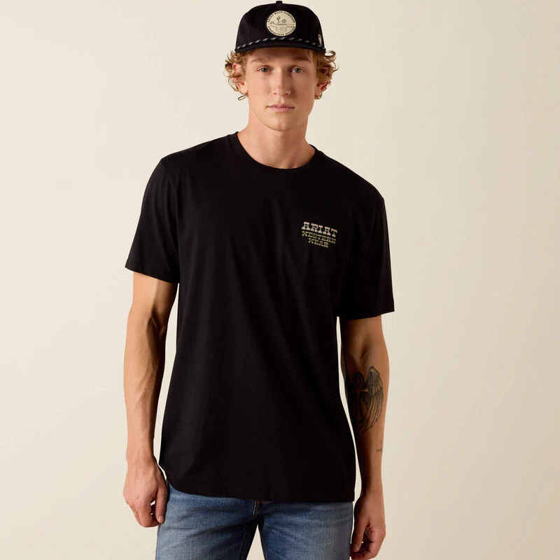 Ariat Men's Country & Western Lockup Classic Fit Tee Shirt - Black - Image 3