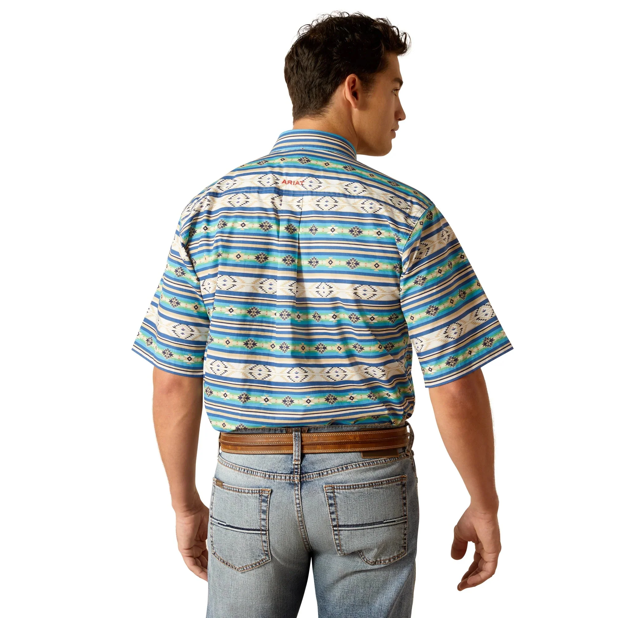 Ariat Men's Denzel Classic Fit Shirt - Limoges Blue - Image 3