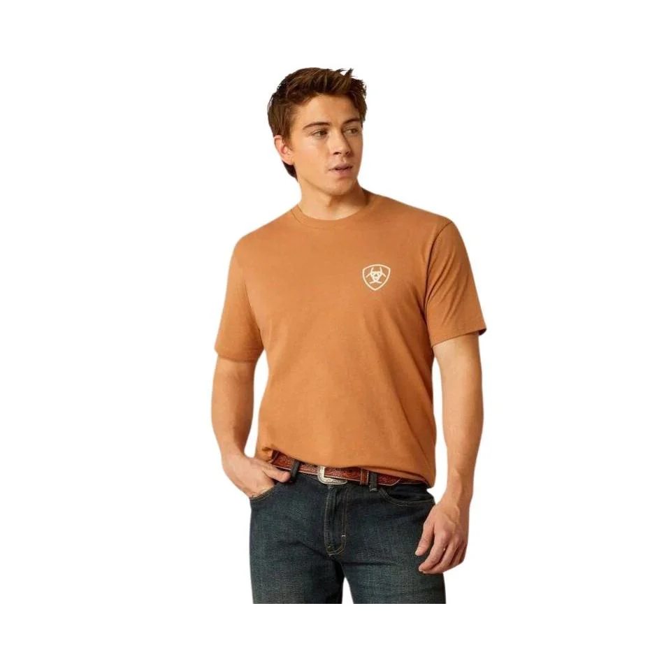 Ariat Men's Horizon Oasis Short Sleeve T Shirt - Chipmunk - Image 2