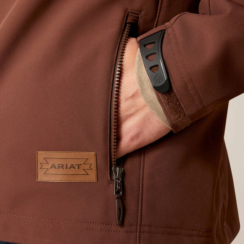 Ariat Men's Fleece Chimayo Jacket - Shaved Chocolate - Image 6