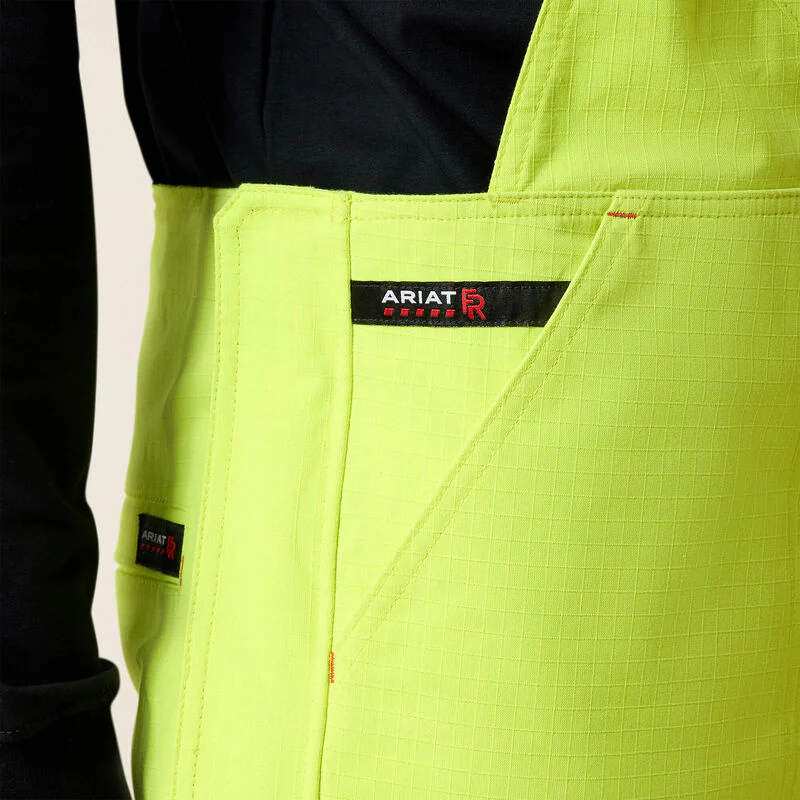 Ariat Men's FR Hi Vis Waterproof Bib - Hi Vis Yellow - Image 6