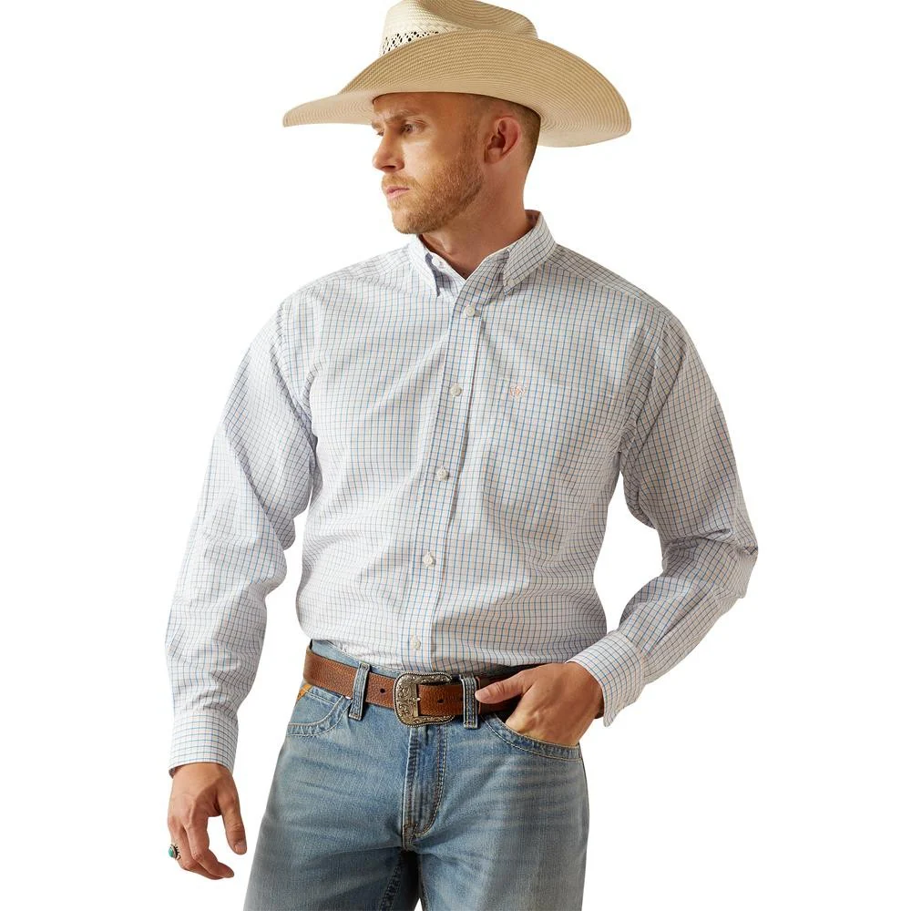 Ariat Men's Long Sleeve Alan Classic Fit Shirt - Blue - Image 3