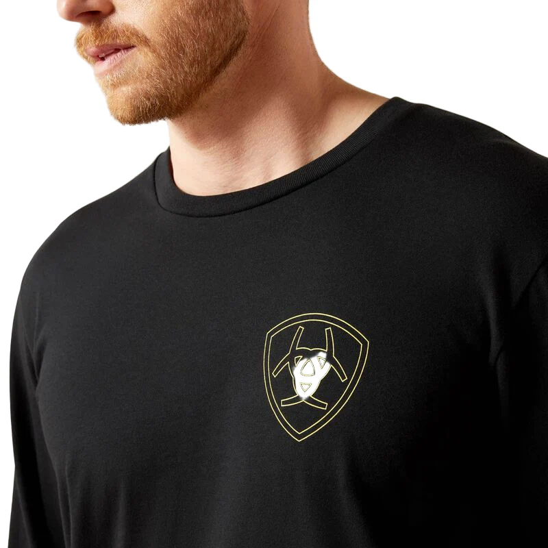 Ariat Men's Long Sleeve Easy Rider Tee Shirt - Black - Image 3