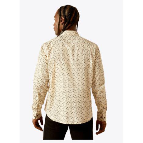 Ariat Men's Long Sleeve Milton Modern Fit Shirt- Off White - Image 2