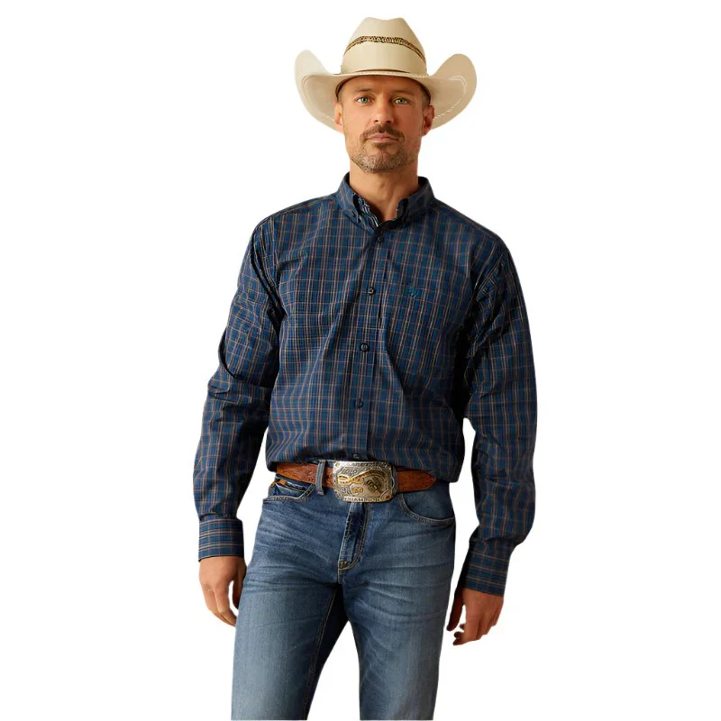 Ariat Men's Long Sleeve Pro Series Joaquin Classic Fit Shirt - Navy