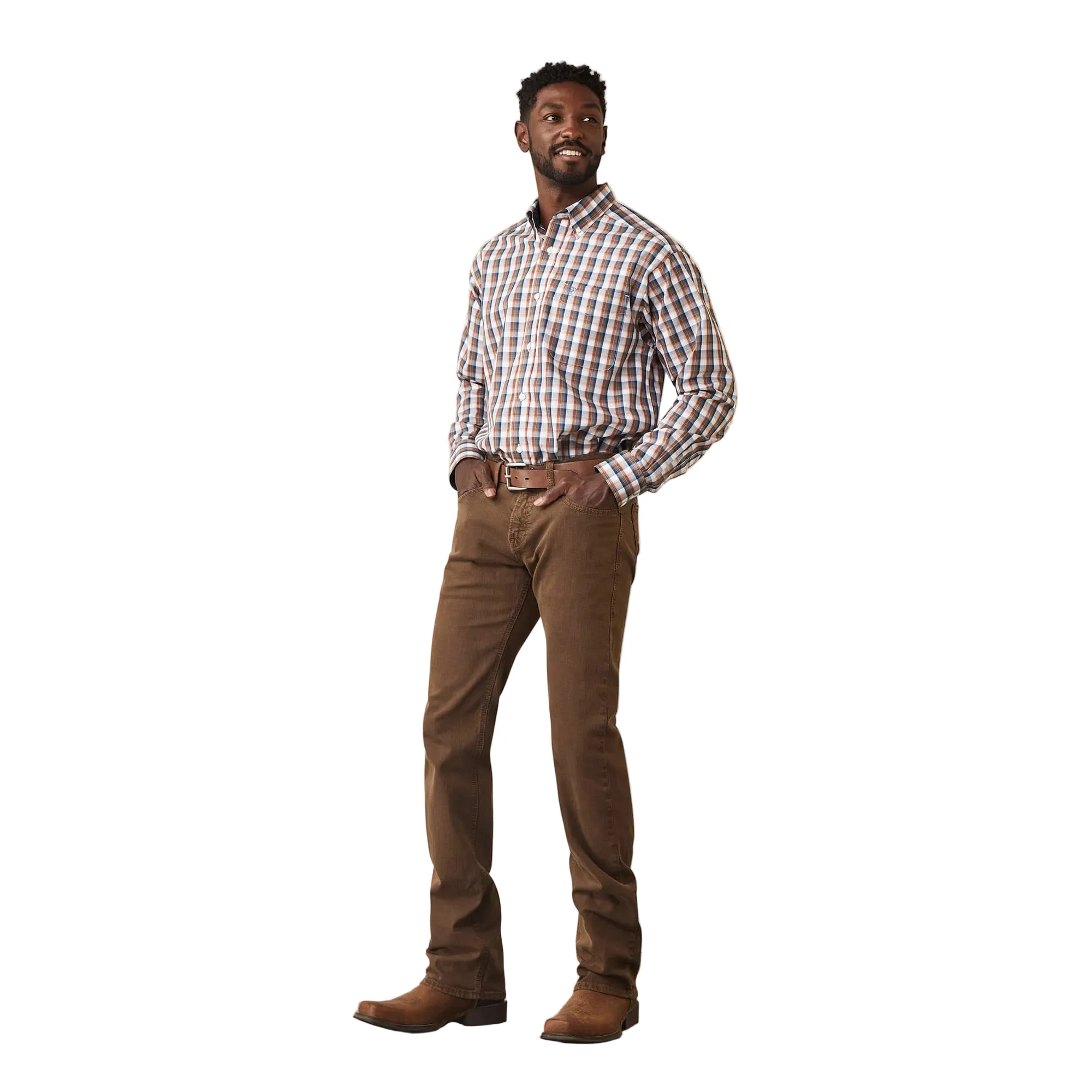 **Ariat Men's M7 Grizzly Straight Jeans - Peat - Image 3