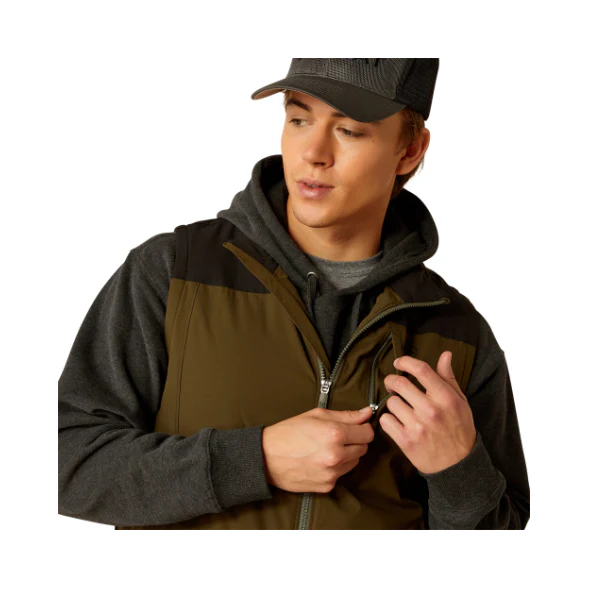 Ariat Men's Pioneer Stretch Shell Vest - Relic - Image 4