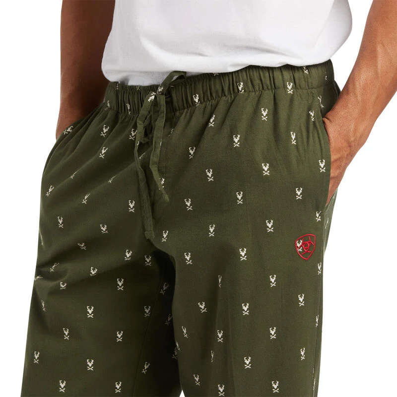 Ariat Men's PJ Pant Hemlock Reindeer - Image 3