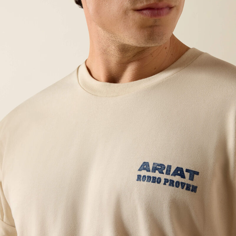 Ariat Men's Proven Stamp Classic Fit Tee Shirt - Natural - Image 4
