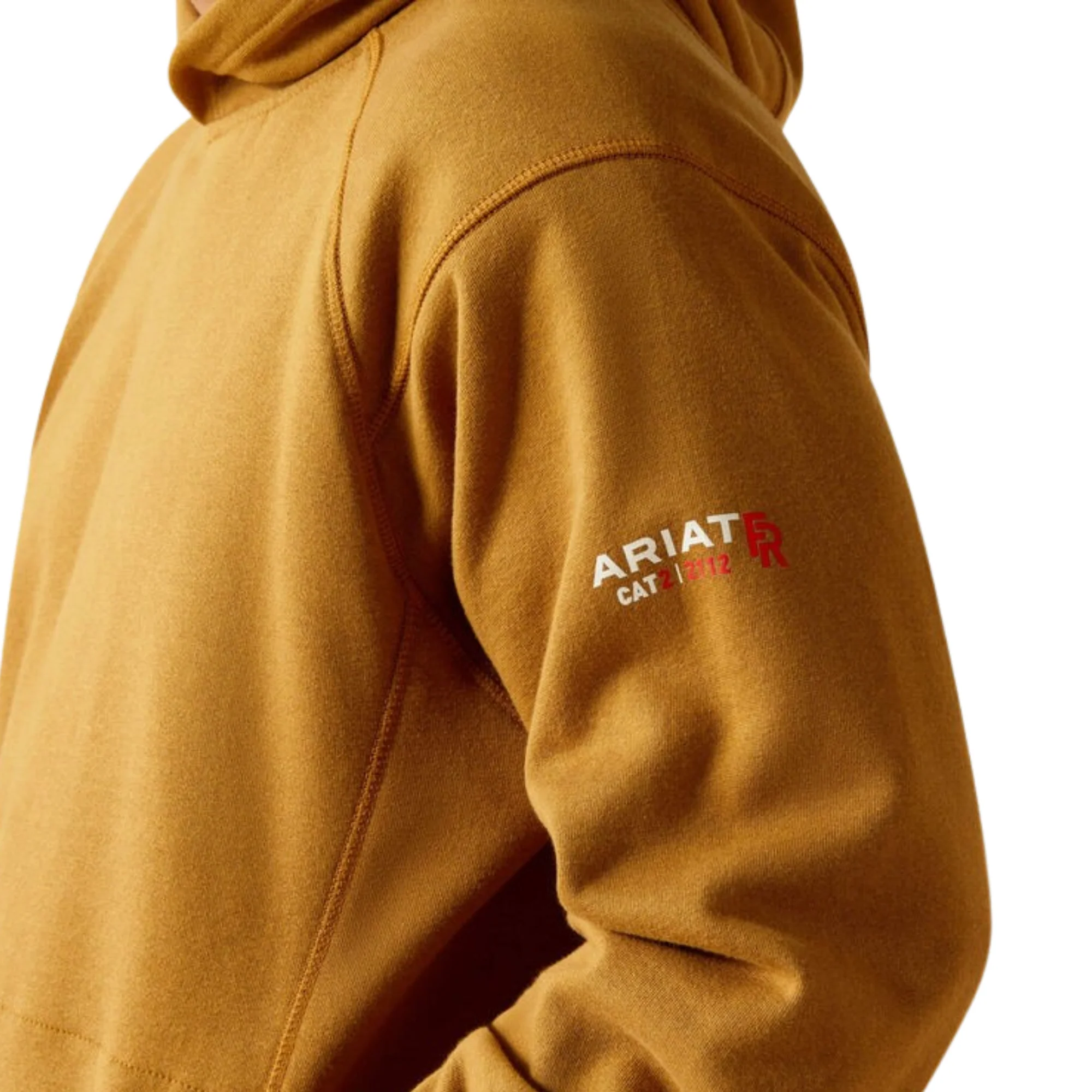 Ariat Men's FR Pullover Hoodie - Golden Brown - Image 4