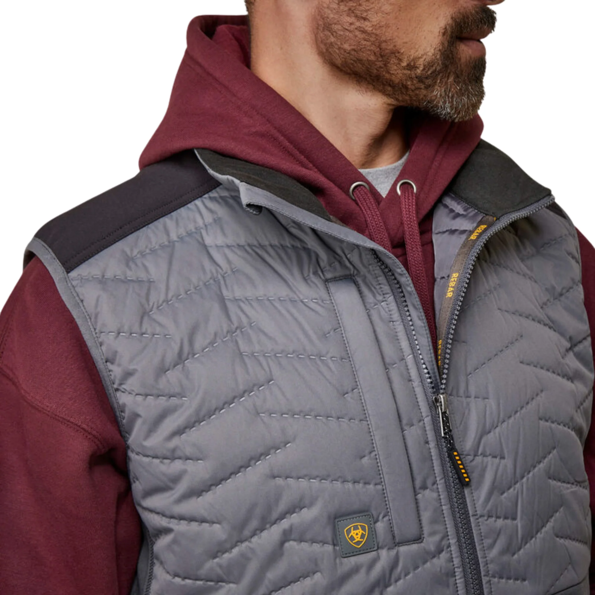 Ariat Men's Rebar Cloud 9 Insulated Vest - Rebar Grey - Image 4