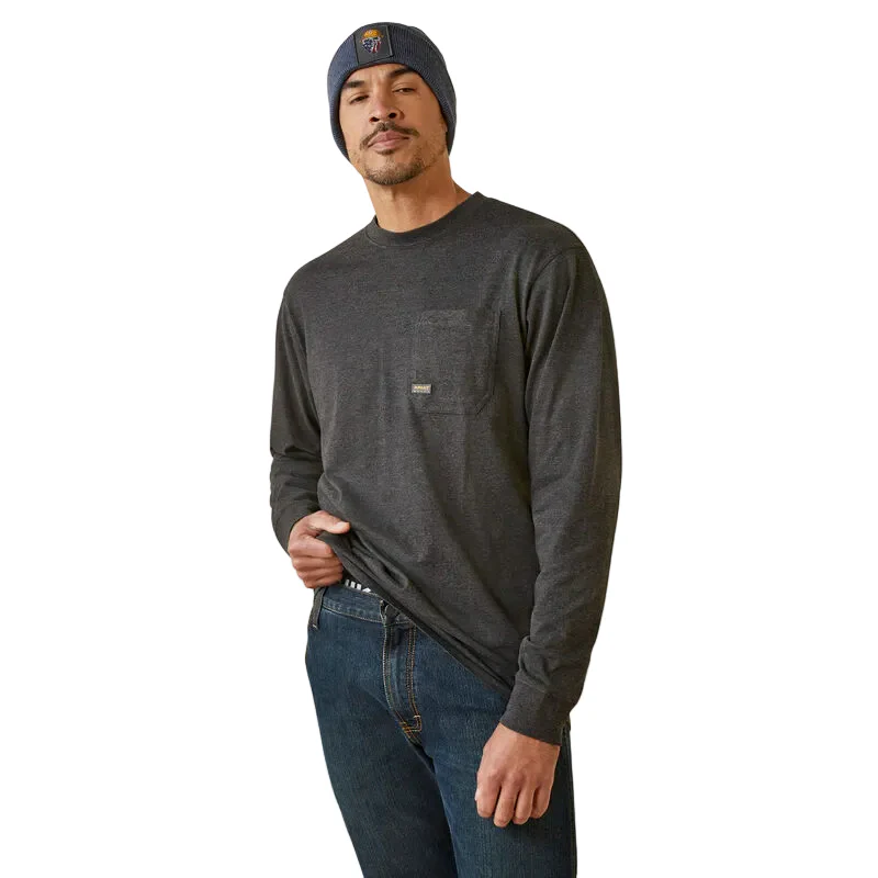Ariat Men's Rebar Cotton Strong Shock Fire - Charcoal Heather