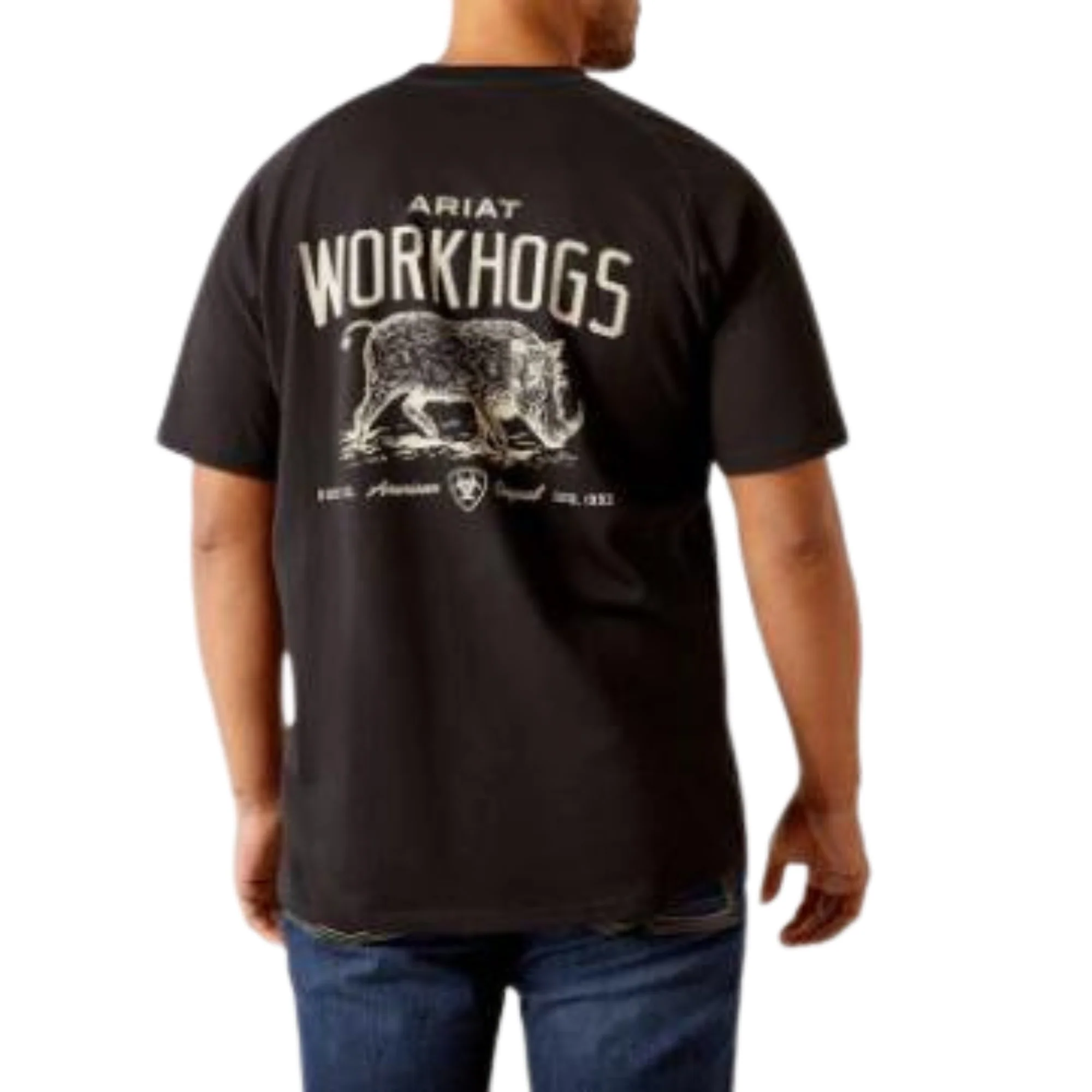 Ariat Men's Rebar Cotton Strong Workhogs Short Sleeve Tee Shirt- Multiple Colors - Image 2
