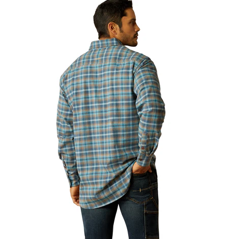 Ariat Men's Rebar Flannel DuraStretch Work Shirt - Stargazer - Image 2
