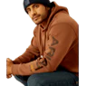 Ariat Men's Rebar Graphic Hoodie - Aztec/Coffee Bean - Image 3
